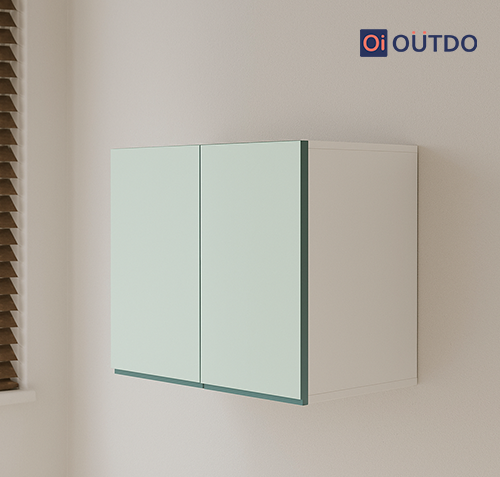 Kitchen Overhead Cabinet with Shutters 1