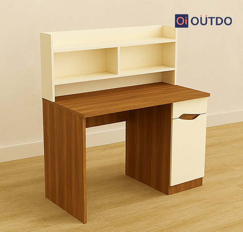 Study Table with Bookshelf Combination