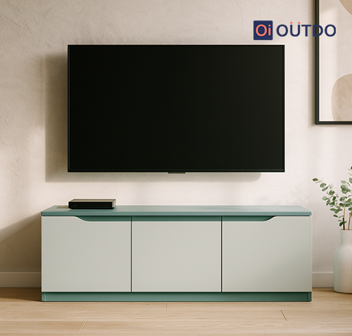 TV Unit with Shutter Storage